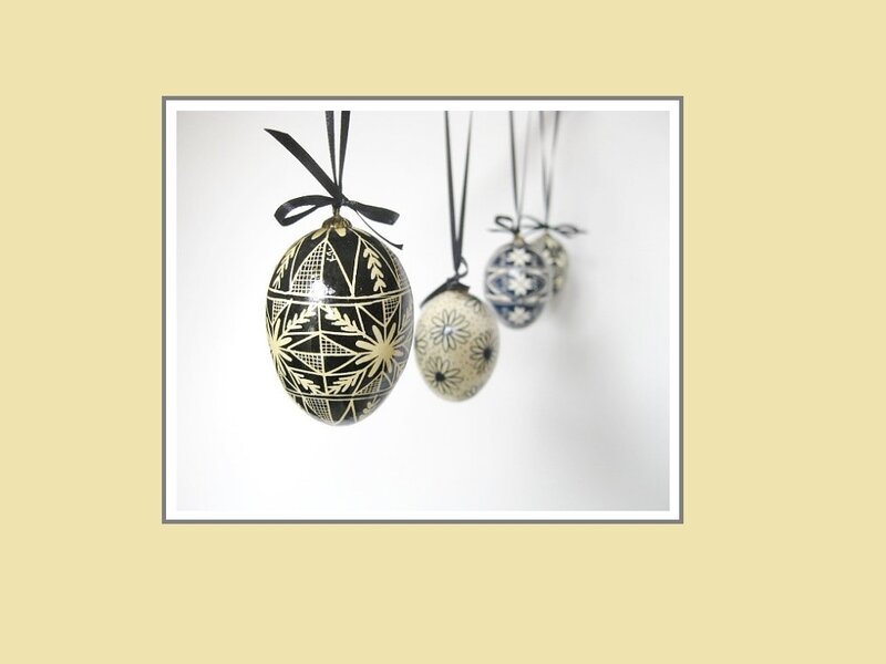 Decorated Easter Eggs — Black, Calm