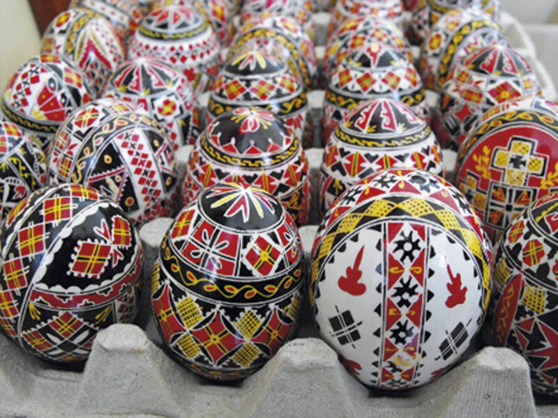 Decorated Easter Eggs — Black, Festive, Photograph