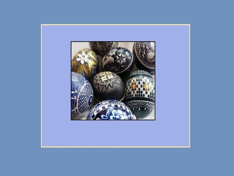 Decorated Easter Eggs — Blue, Calm, Photograph