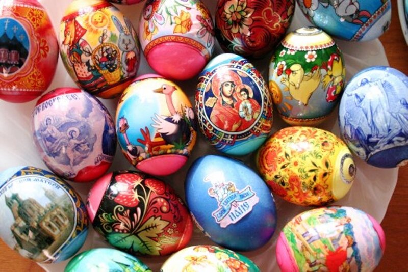Decorated Easter Eggs — Blue, Festive, Photograph, Paintings