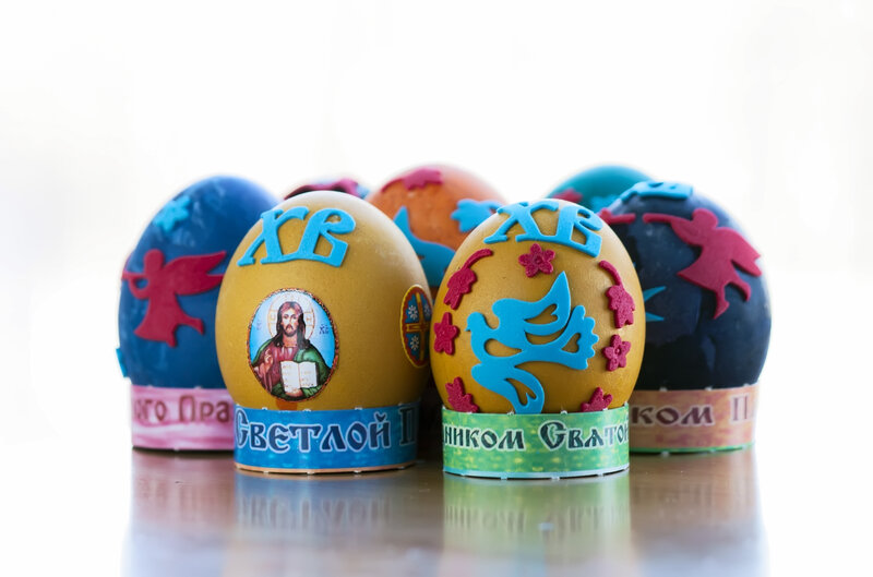 Decorated Easter Eggs — Blue, Festive, Photograph, Religious Icon