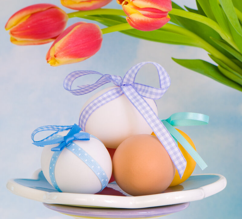 Decorated Easter Eggs — Blue, Festive, Spring, Photograph
