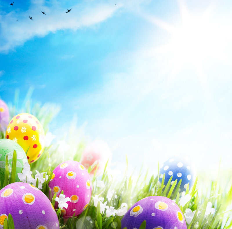 Decorated Easter Eggs — Blue, Serene
