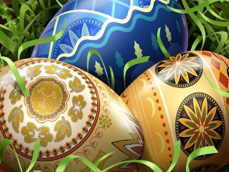 Decorated Easter Eggs — Blue