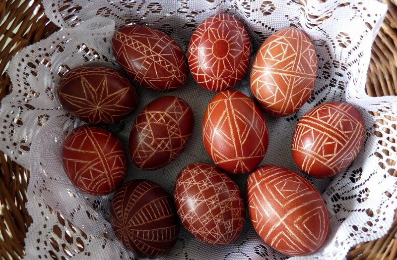 Decorated Easter Eggs — Brown, Calm
