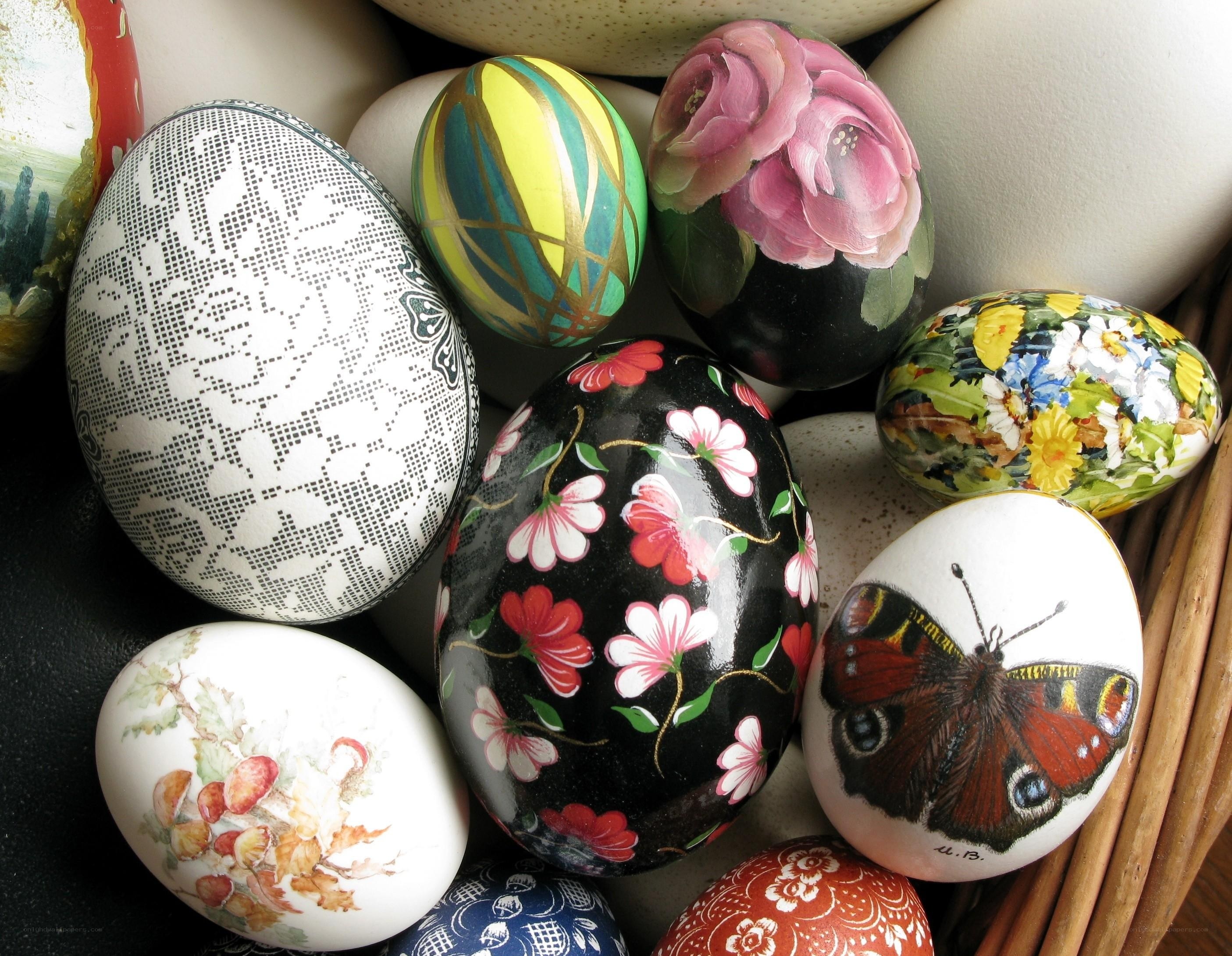 Decorated Easter eggs collection