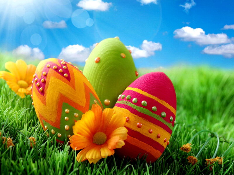 Decorated Easter Eggs — Green, Bright, Spring