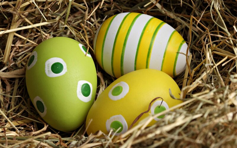 Decorated Easter Eggs — Green, Calm, Photograph