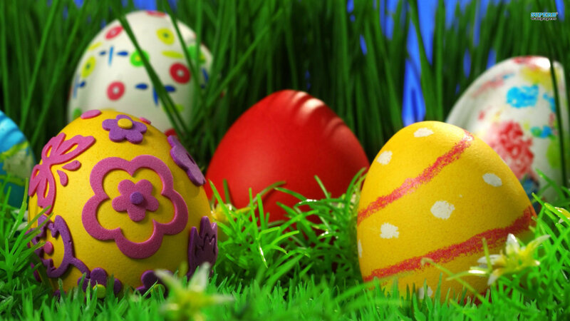Decorated Easter Eggs — Green, Festive, Spring, 3d Render