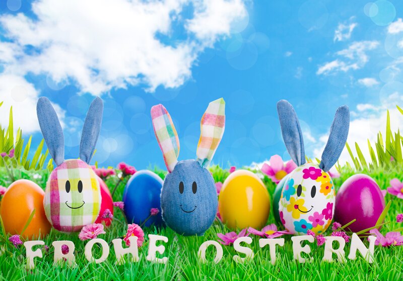 Decorated Easter Eggs — Green, Festive, Spring, Photograph, Bunnies