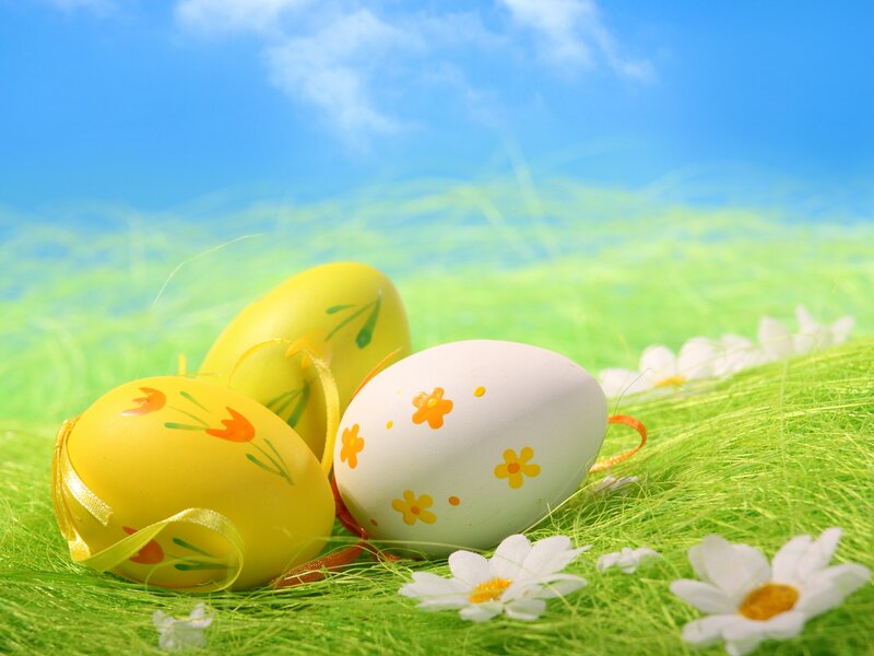 Decorated Easter Eggs — Green, Serene