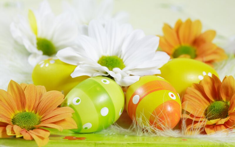 Decorated Easter Eggs — Green