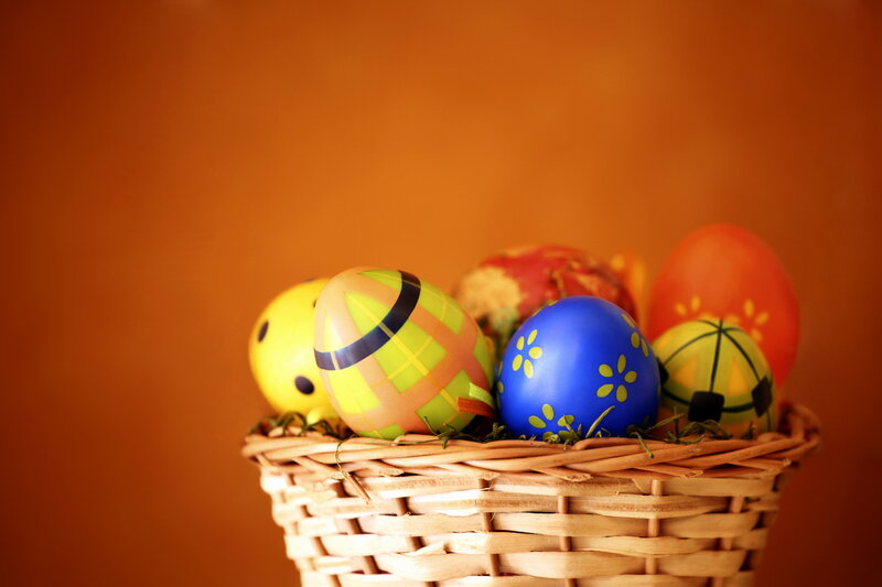 Decorated Easter Eggs — Orange, Festive