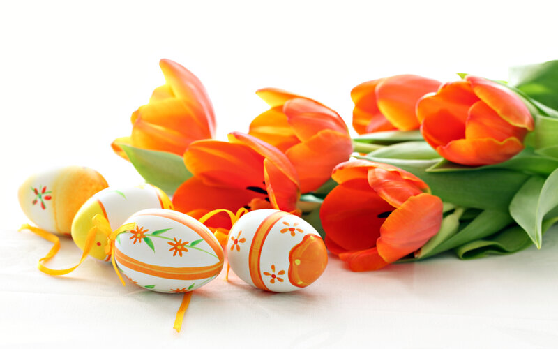Decorated Easter Eggs — Orange