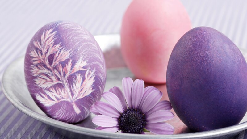 Decorated Easter Eggs — Purple, Calm