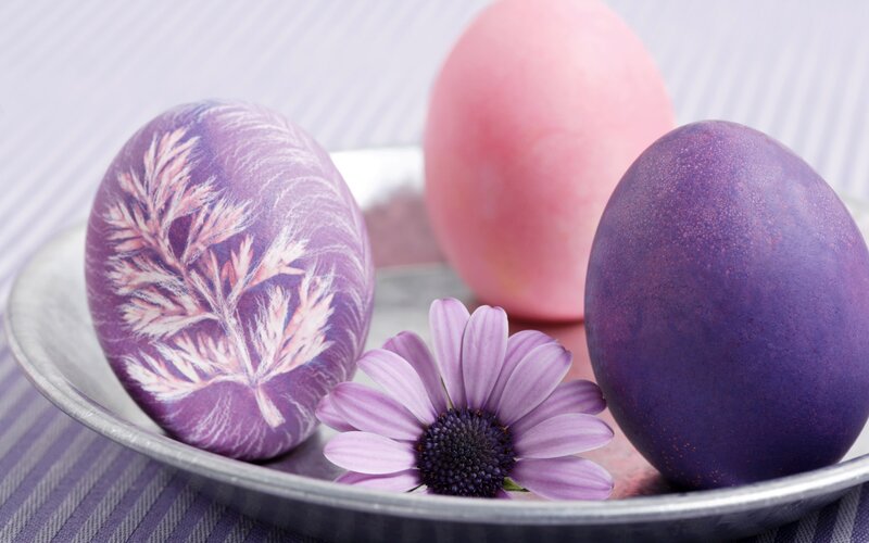 Decorated Easter Eggs — Purple