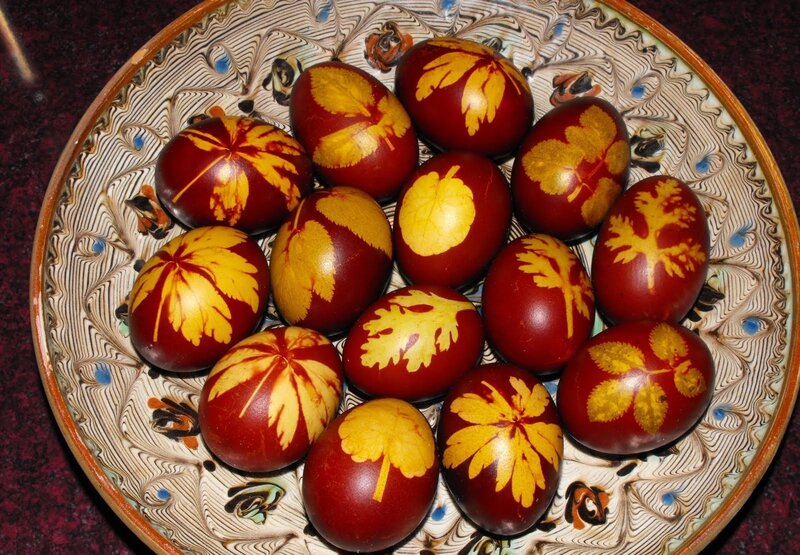 Decorated Easter Eggs — Red, Festive, Photograph, Ceramic Bowl