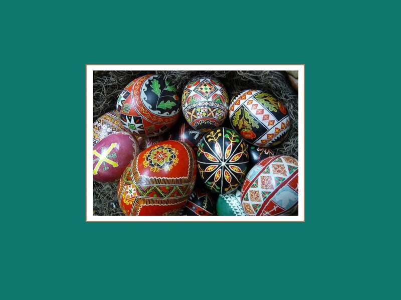 Decorated Easter Eggs — Red, Festive, Photograph, Nest