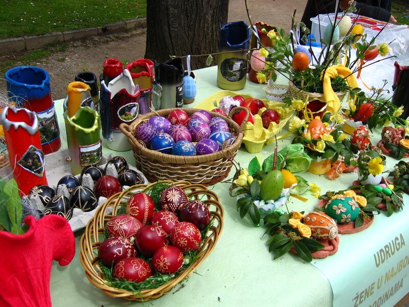 Decorated Easter Eggs — Red, Festive, Spring