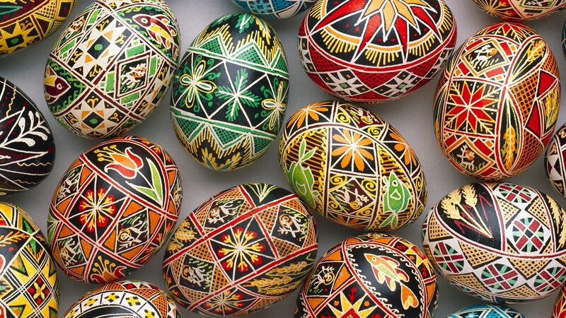 Decorated Easter eggs