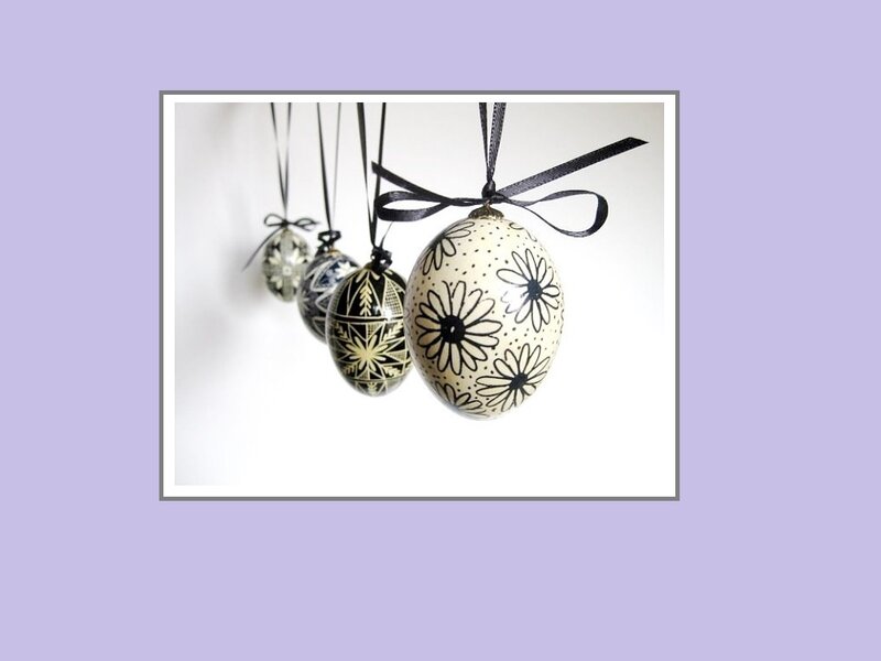 Decorated Easter Eggs — White, Calm, Photograph