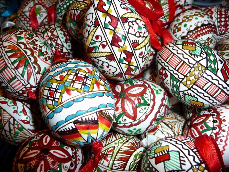 Decorated Easter Eggs — White, Festive
