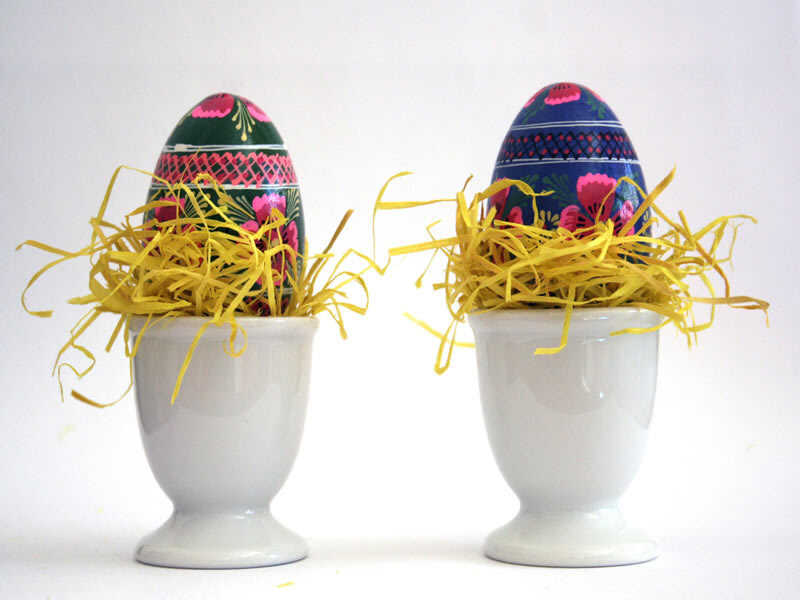 Decorated Easter Eggs — White