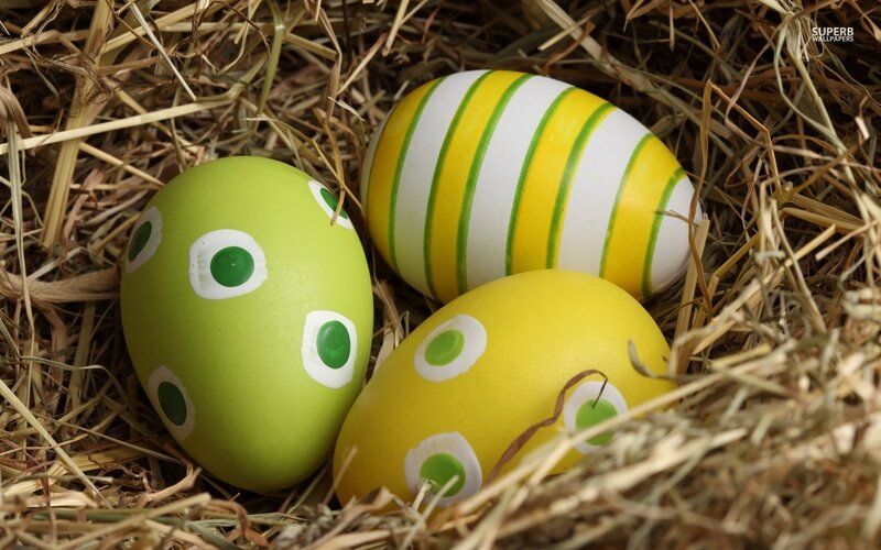 Decorated Easter Eggs — Yellow, Calm, Photograph