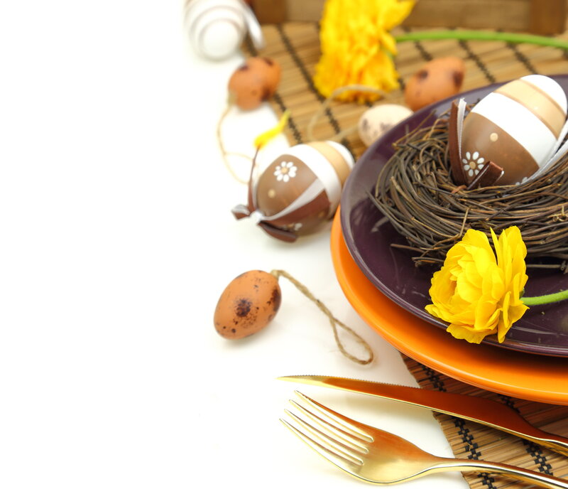 Decorated Easter Eggs — Yellow, Festive, Spring, Photograph, Nest