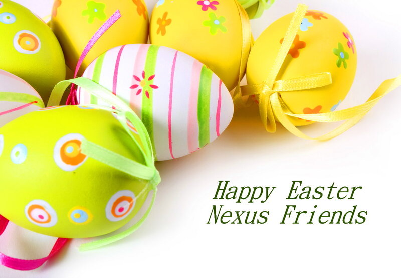Decorated Easter Eggs — Yellow, Festive, Spring, Photograph, Ribbons, Text