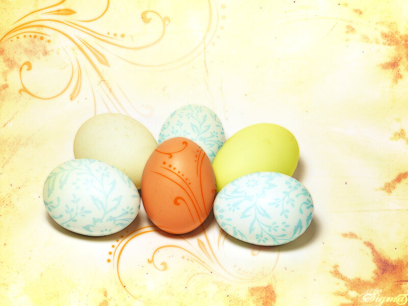 Decorated Easter Eggs — Yellow, Festive, Spring