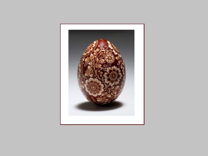 Decorated Egg with Floral Pattern