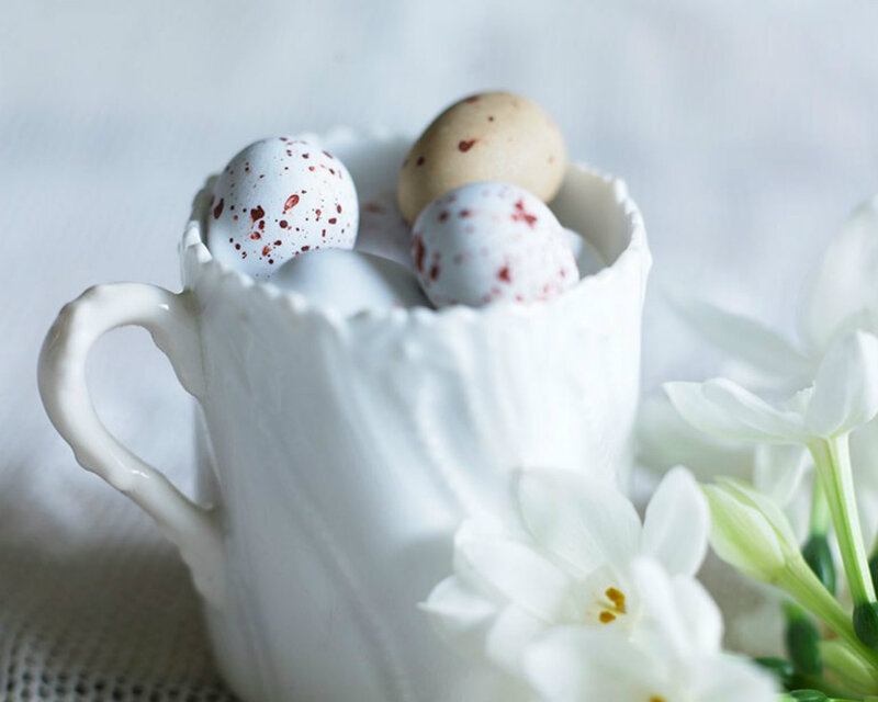 Decorated Eggs in Cup