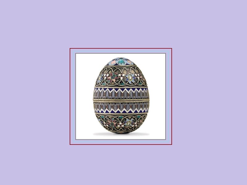 Decorated Enamel Egg
