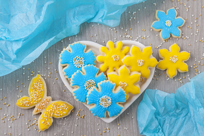 Decorated Flower Cookies