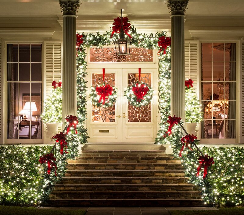 Decorated Front Porch — Green
