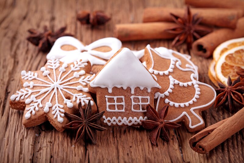 Decorated Gingerbread Cookies — Brown, Cozy