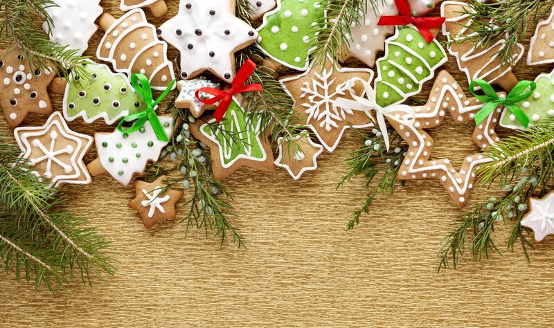 Decorated Gingerbread Cookies — Brown, Festive