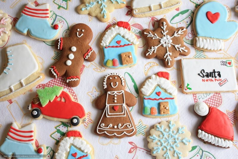 Decorated Gingerbread Cookies — Brown, Festive, Winter, Photograph, Gingerbread Man