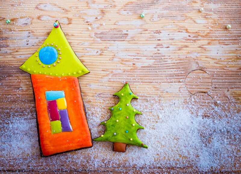 Decorated Gingerbread Cookies — Green, Festive