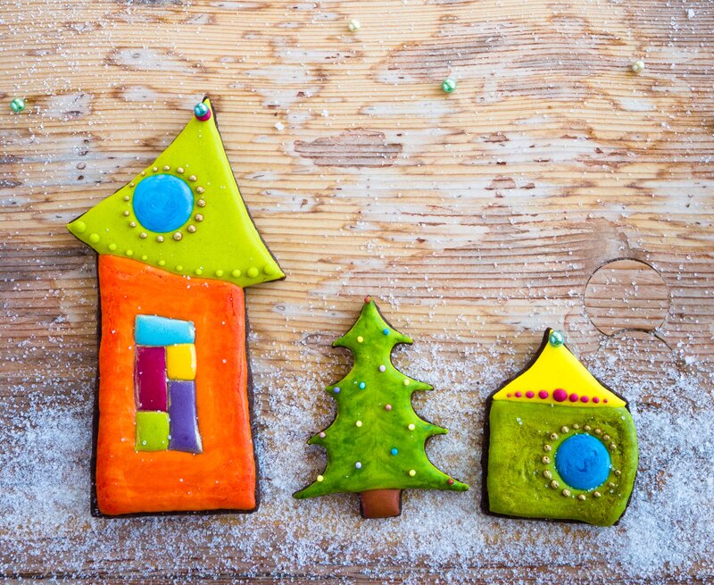Decorated Gingerbread Cookies — Green