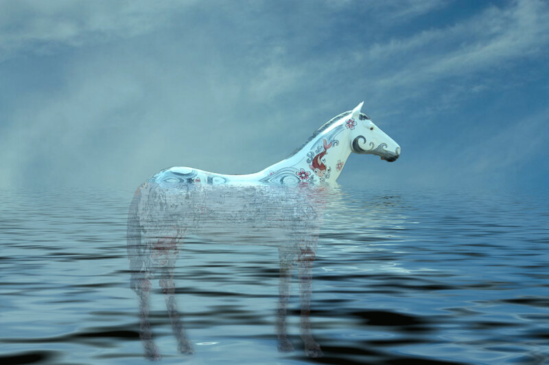 Decorated Horse in Water