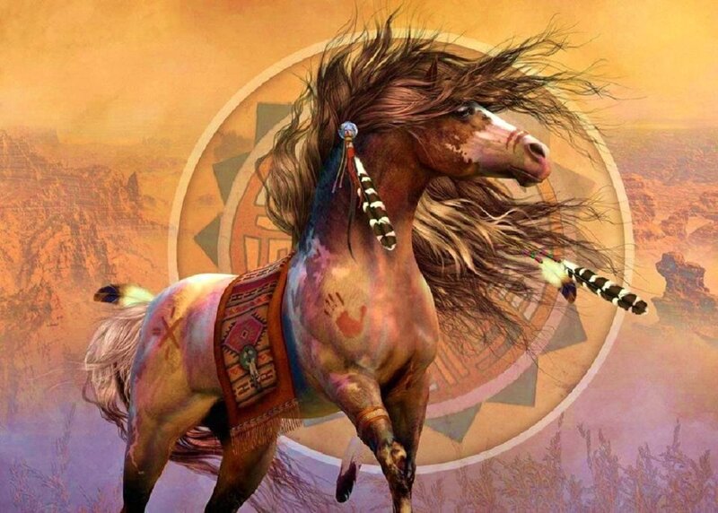 Decorated Horse Running