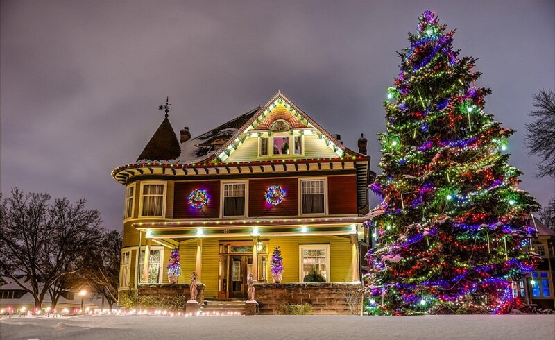 Decorated House and Tree