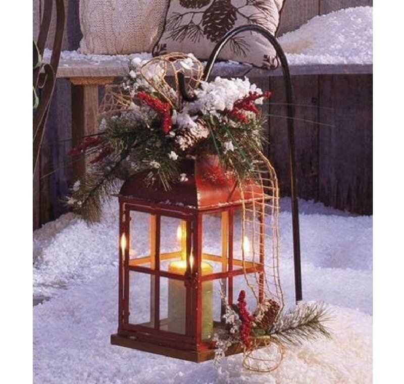 Decorated Lantern in Snow