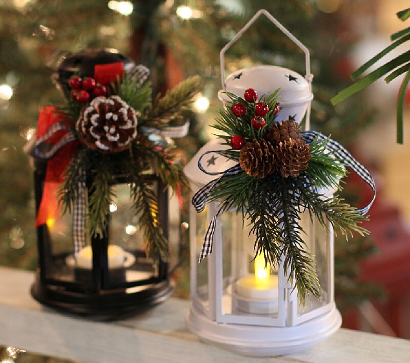 Decorated Lanterns on Table