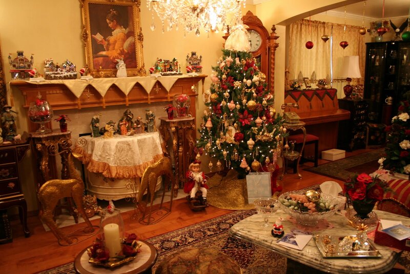 Decorated Living Room — Gold