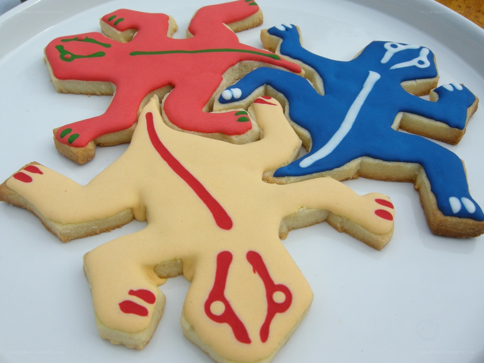 decorated lizard cookies