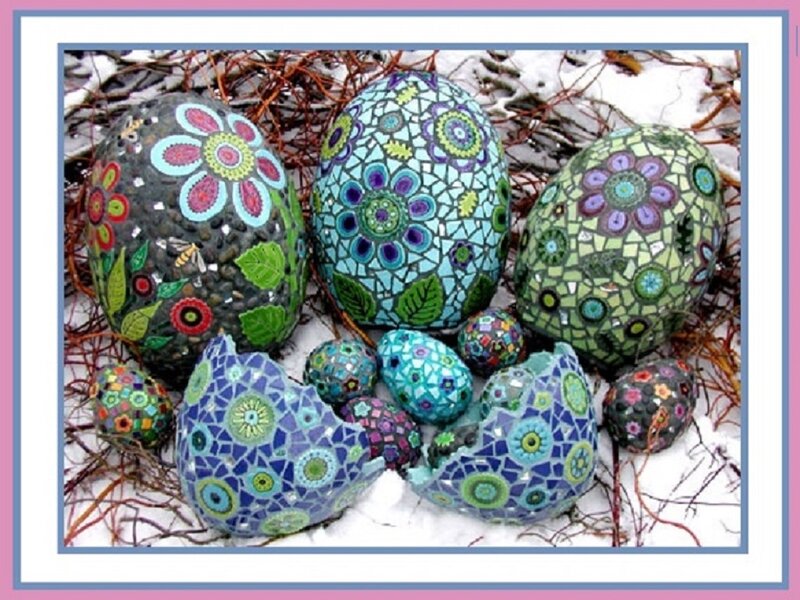 Decorated Mosaic Eggs