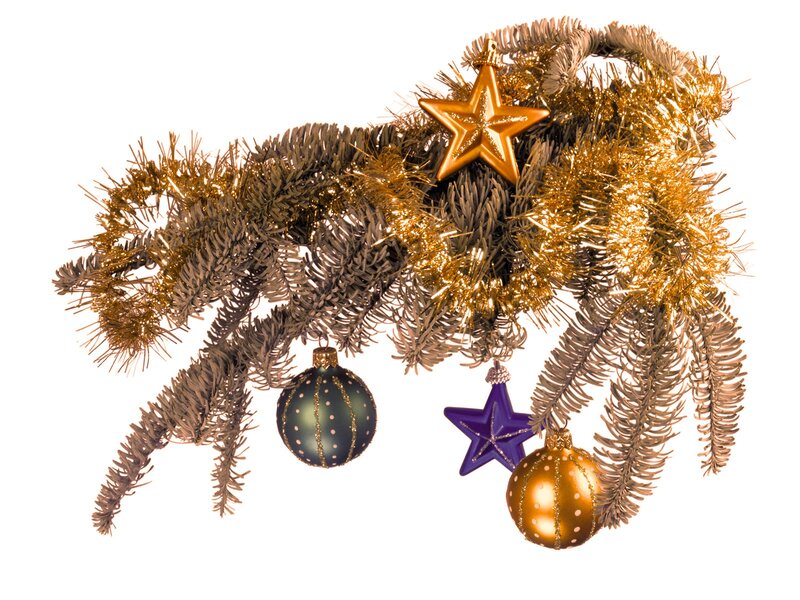Decorated Pine Branch